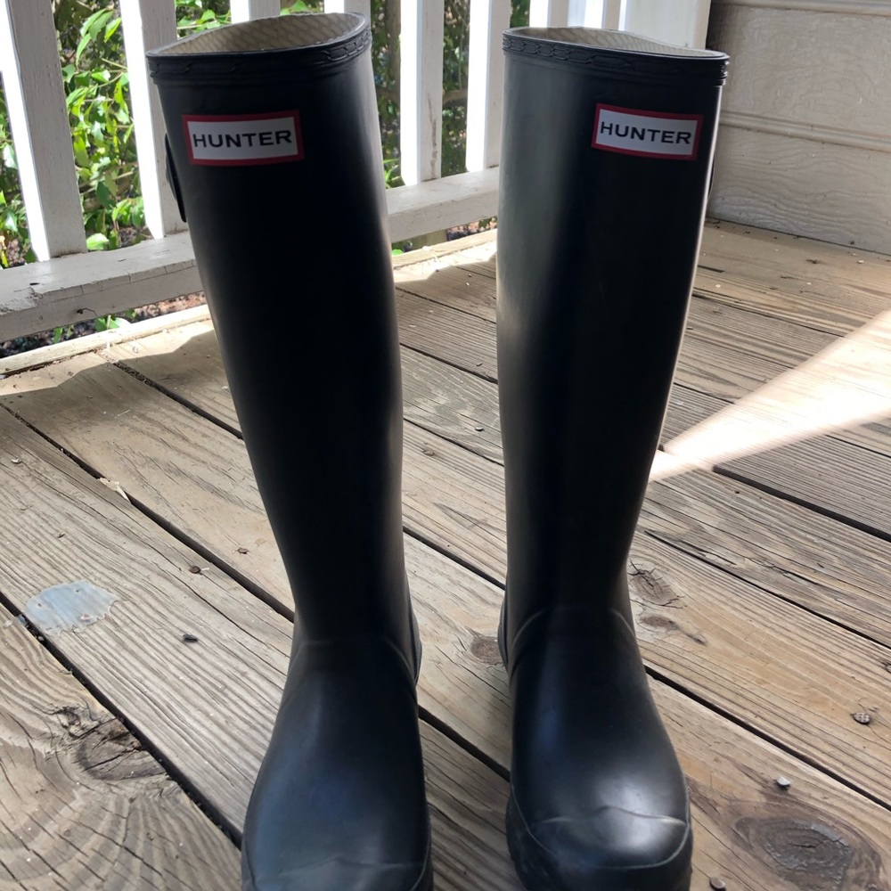 Tall Black Hunter Boots size 5